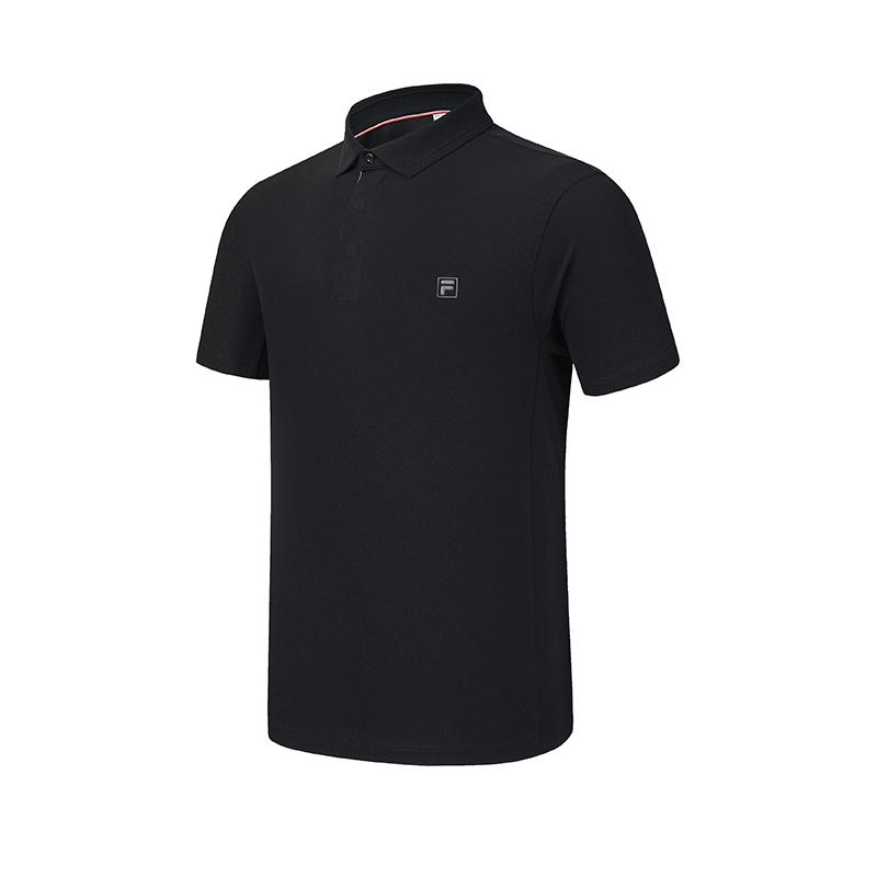 

Fila Tennis Fashion Classic Simple Sports Casual Comfortable Solid Color Basic Breathable Short Sleeve Polo Shirt Men tops Deep-Black A11M623151FBK S