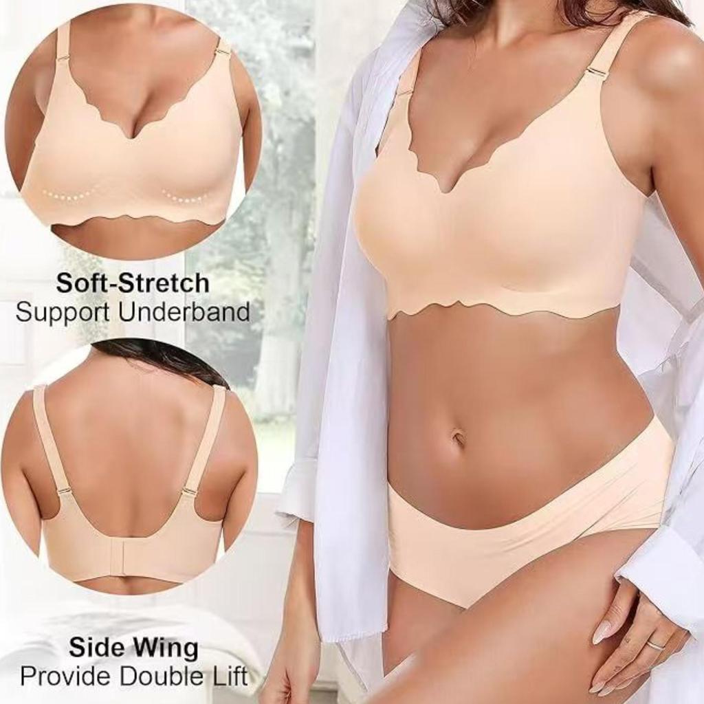 Seamless Wire-Free Bra in European & American Sizes - Women's English Label