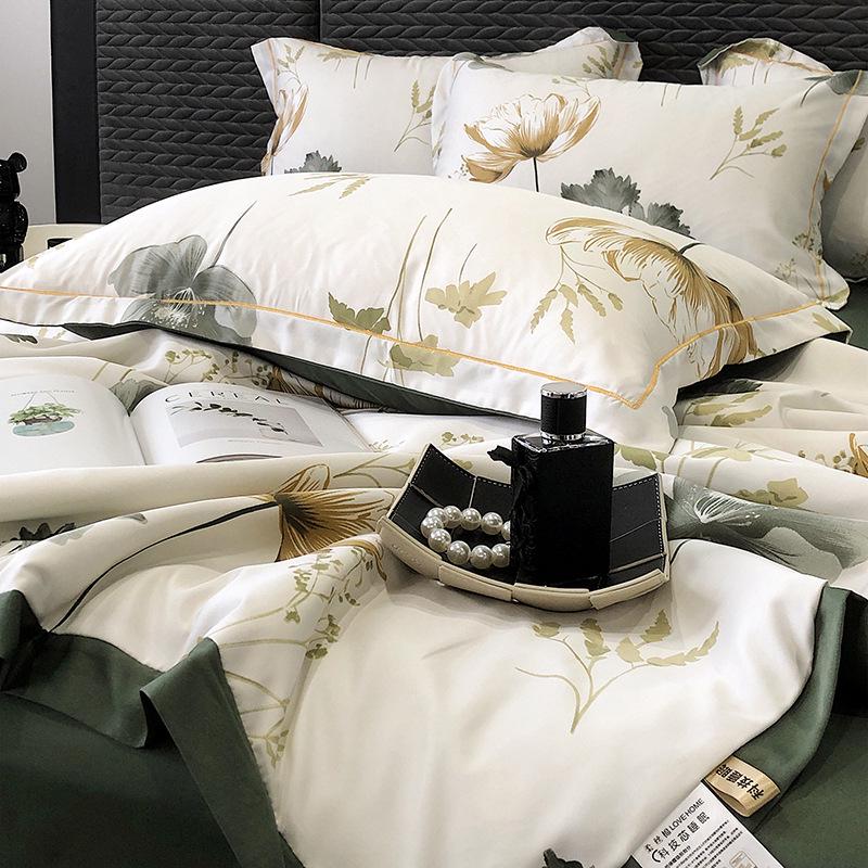 Tencel Summer Quilt Set: 25 Designs - Lightweight Silk, Washable, Perfect for Student Dorm Beds