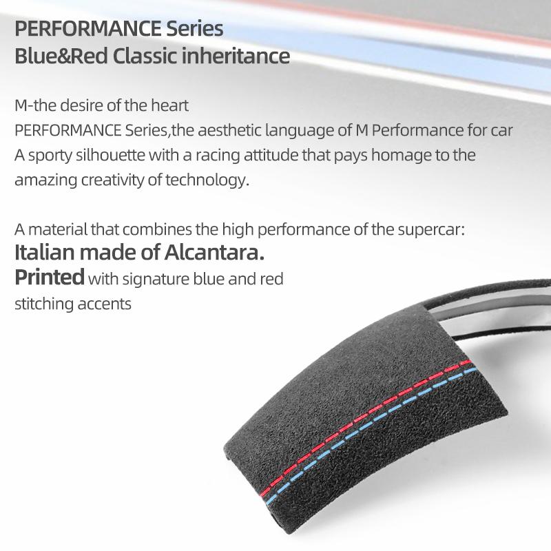 BBJT8 For BMW E60 X5 E70 X6 E71 Series 5 Made of Alcantara Wrap Car Interior Gear Shift Knob Protect Cover Trim Tuning Accessories