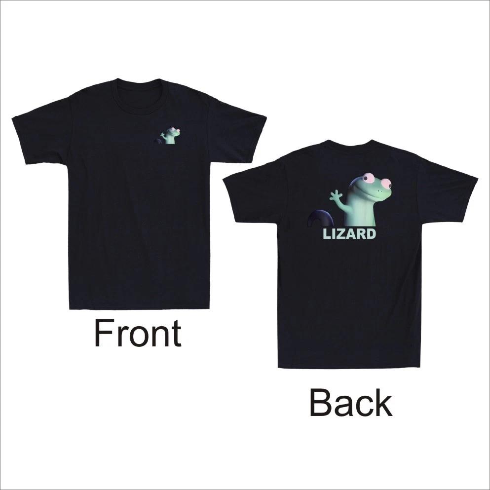 Lizard Lizard Lizard Funny Weirdcore Animal Front & Back Print Men s T-Shirt 2XL