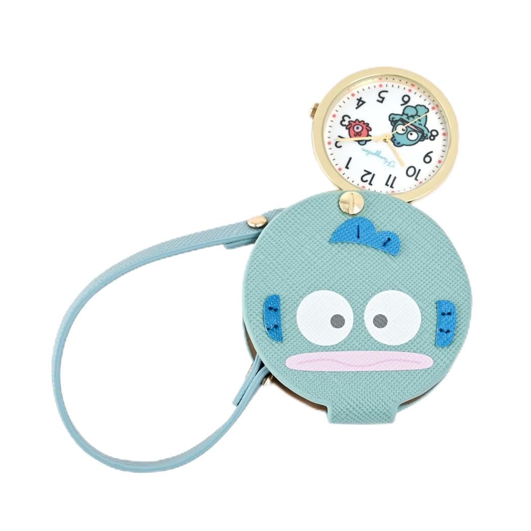

Fieldwork Women s Analog Pocket Watch with Keychain and Pouch - Sanrio Characters Cute Bag Charm with Carabiner - Perfect for Commuting, School, and