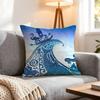 Light Blue Ocean Ripple Cushion Cover 1Pcs Decorative Covers Soft Cushion Case For Sofa Couch Decor 40X40 45X45 Pillowcases