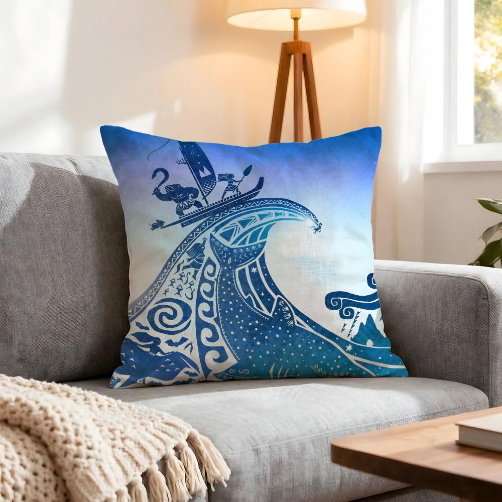 Light Blue Ocean Ripple Cushion Cover 1Pcs Decorative Covers Soft Cushion Case For Sofa Couch Decor 40X40 45X45 Pillowcases