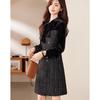 Si Shui Nian Hua Elegant A-Line Long Sleeve Mini Dress