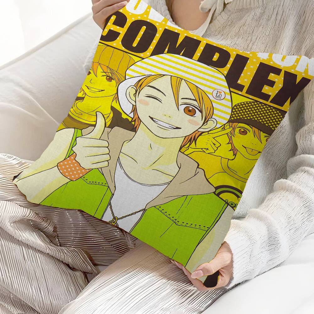 Anime L-Lovely Complex Decorative Room Aesthetics Pillow Case Home Decor Bedroom Sofa Bed Couch Pillow Cover 45x45