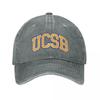 ucsb - college font Baseball Cap Hat Unisex Sunscreen Unisex Women's
