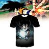 Trendy Anime Dragon Ball Series Men's T-shirt With Unique 3d Digital Print For Casual Wear