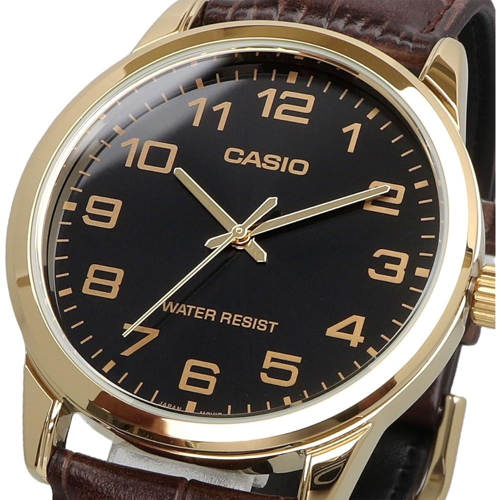 Casio MTP-V001GL-1B Analog Quartz Men's Watch Gold Black Casual Style