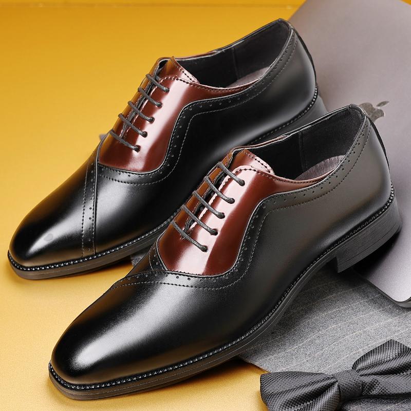 Men's Dress Shoes High Quality Casual Leather Shoe Luxury Party Wedding Shoes for Men Business Formal Shoe Lace-Up Oxford Shoes