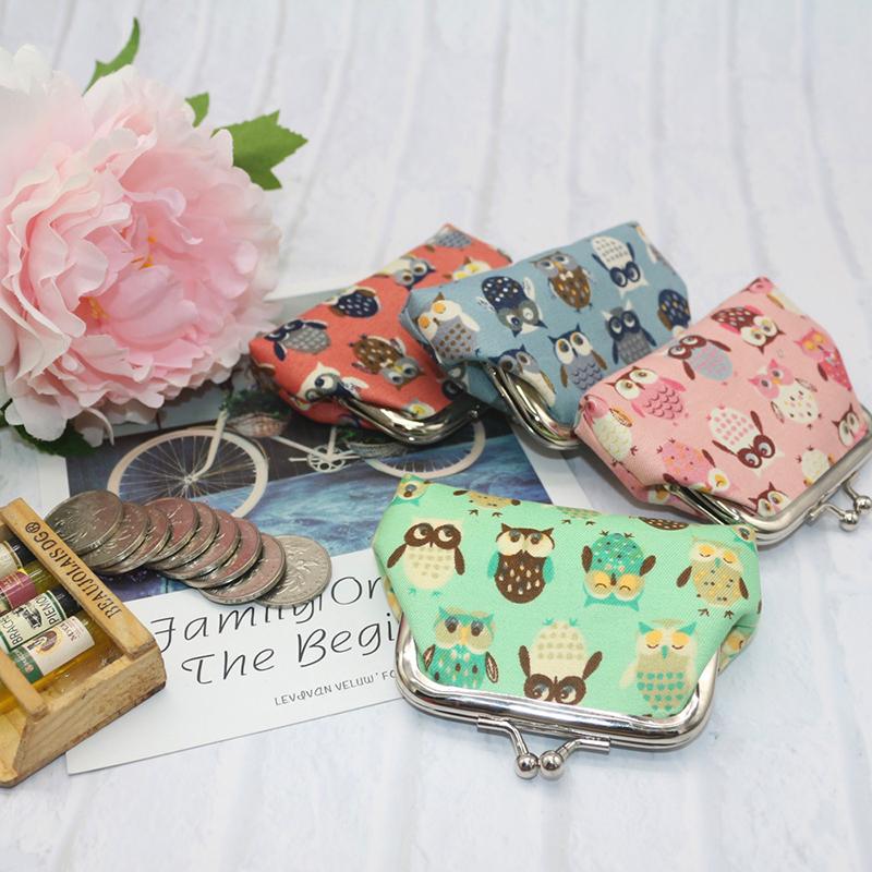 Cute Cartoon Printed Owl Coin Purse Wallet Hasp Pocket Money Purse Wedding Candy Bag