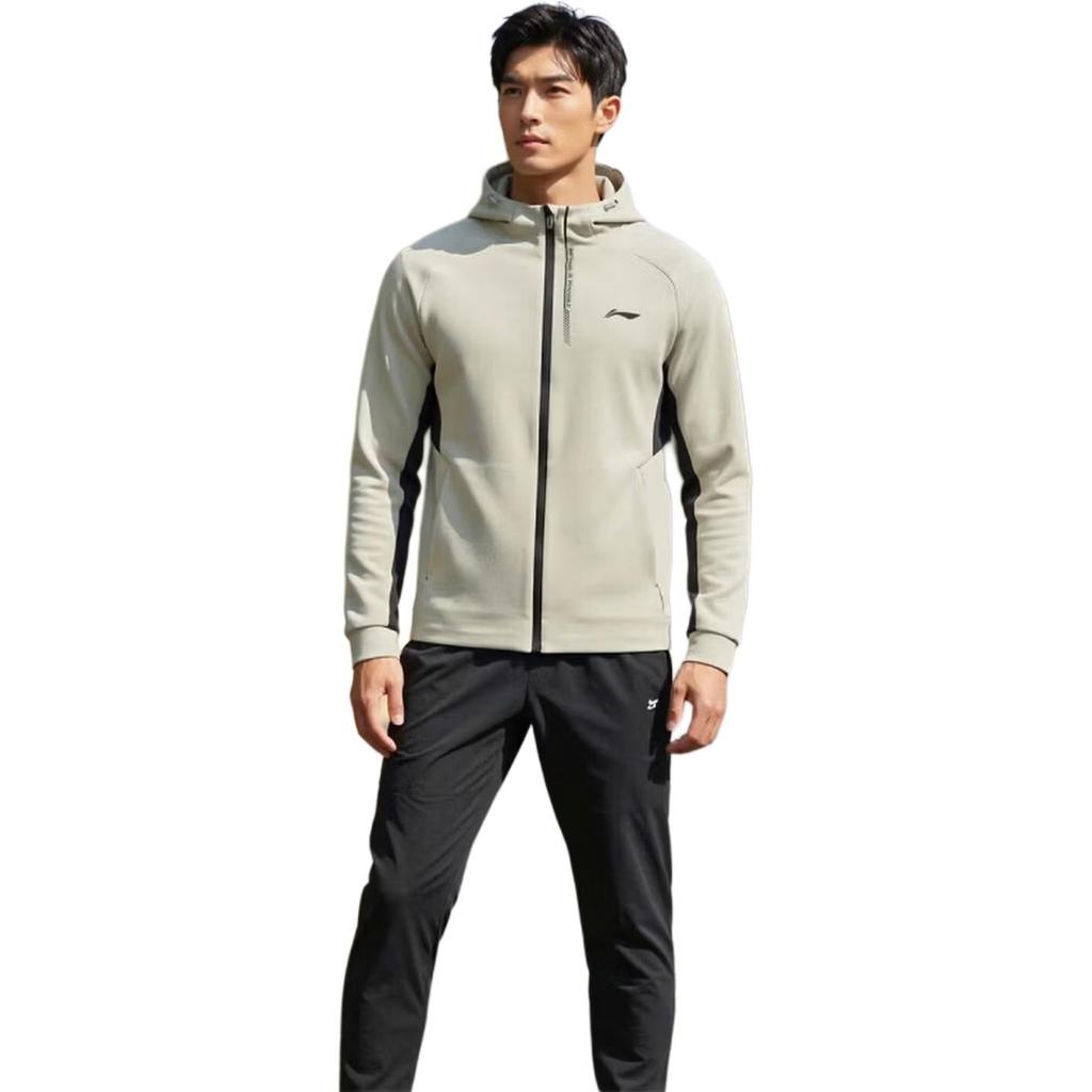 Li-Ning Hooded Zipper Casual Versatile Jacket Men Jackets AWDW057-1