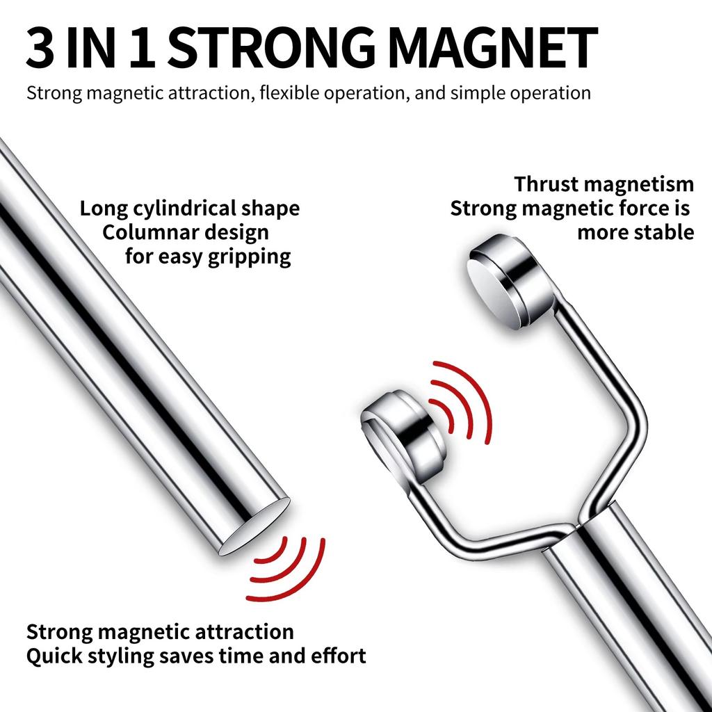 Y-Shaped Nail Magnetic Stick Cat Eye Nail Art Tools UV Gel Polish Strong Effect Manicure Magnet Stick 3 In 1 Nail Art Magnet