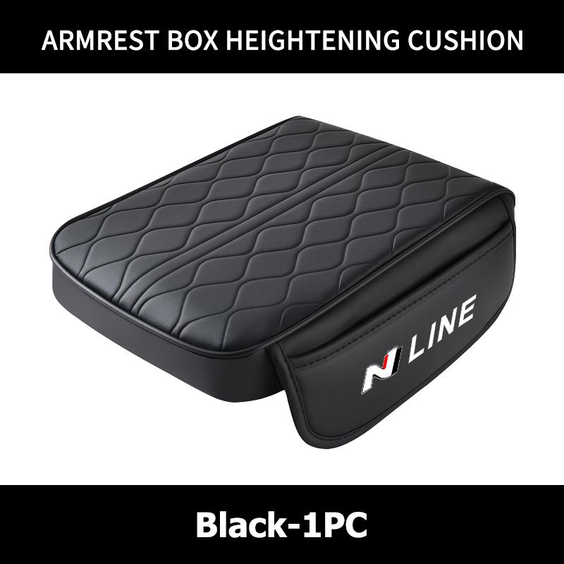 For Hyundai Leather Car Armrest Mat Center Console Arm Rest Protection Cushion Cover GDi N Line i10 Azera Genesis G70 G80 G90 PP37