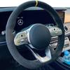 Neslystanti juoda zomšos pynimo automobilio vairo apdangalas Mercedes-Benz S-Class W222 GLC A-Class W177 C-Class W205 E-Class W213
