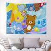 RRilakkuma Cartoon Anime Printed Large Wall Tapestry Art Science Fiction Room Home Decor Decor Blanket