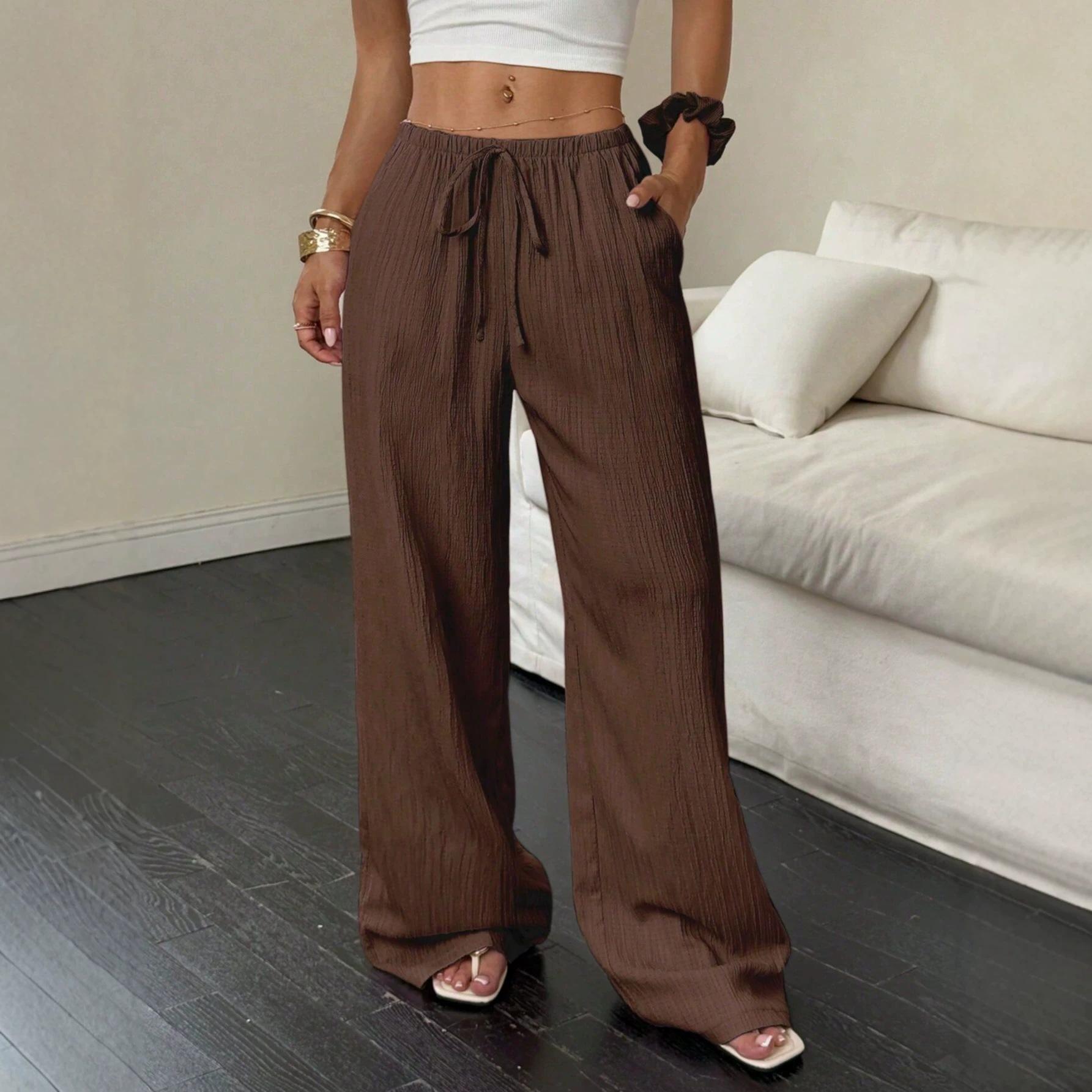 Women s Summer New Style Fashionable Multi-purpose Casual Daily High-waisted Long Pants Casual Pants 0XL