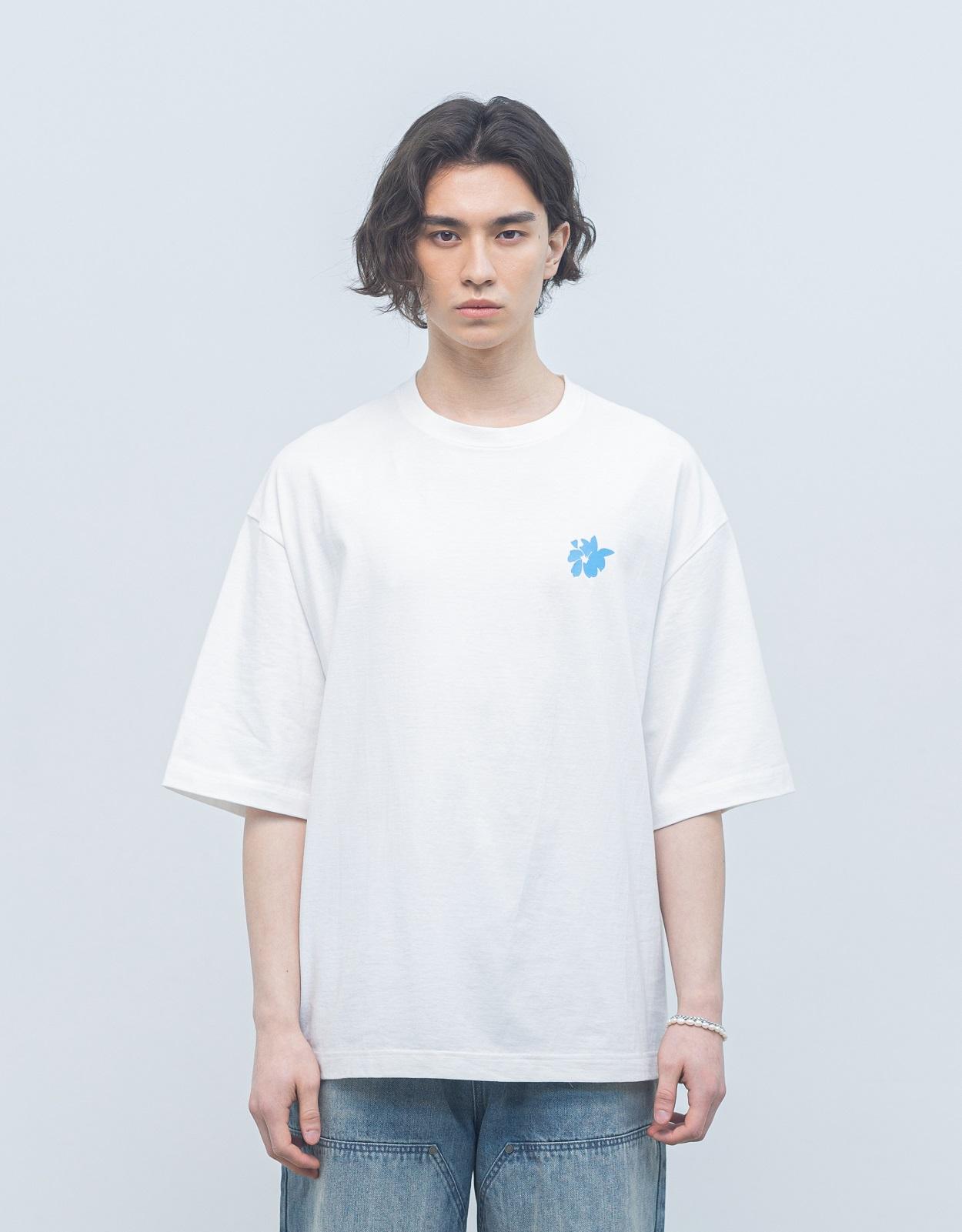 Asei Chateau De Print Oversized T-Shirt White L