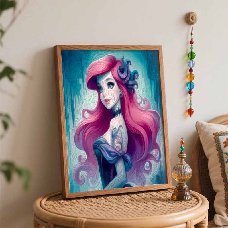 Disney DIY Oil Painting Kits Little Mermaid Portrait Hand Painting Home Decor Craft Gift Ideas For Unique Wall Art Home Decoration Decor