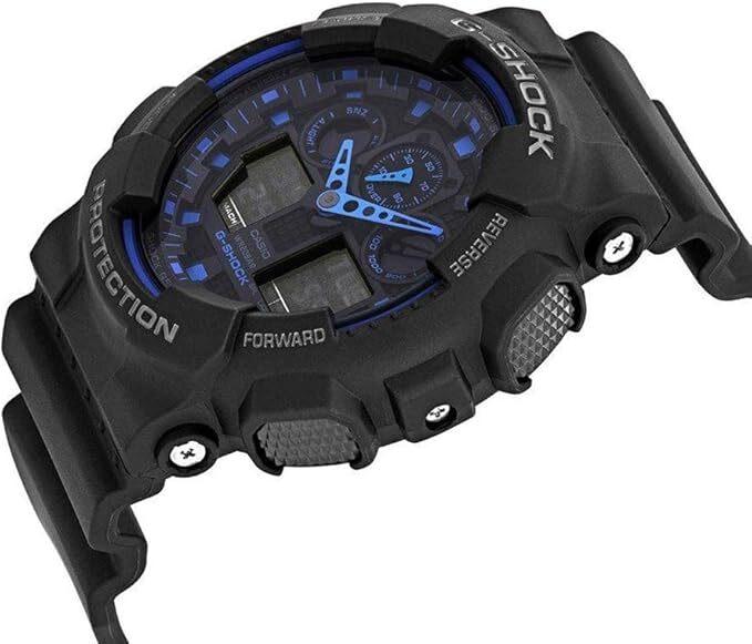 CASIO Warranty with Watch [7-Year Review] G-SHOCK GA-100CB-1A Black/Blue Men's