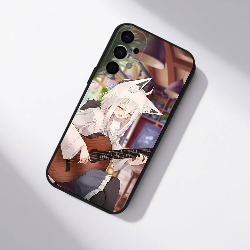 S-Shirakami Fubuki Phone Case For Samsung S25,S24,S21,S22,S23,S30,Ultra,S20,Plus,Fe,Lite,5G Black Cover