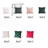 Plush Christmas Decorative Cushion Cover Christmas Tree Wreath Pattern Embroidered Sofa Cushion Slipcover Square Hidden Zipper