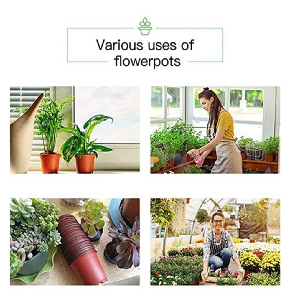 Plastic Multi-size Flower Pot Plant Pots Succulent Planter Pot For Outdoor Indoor Plants