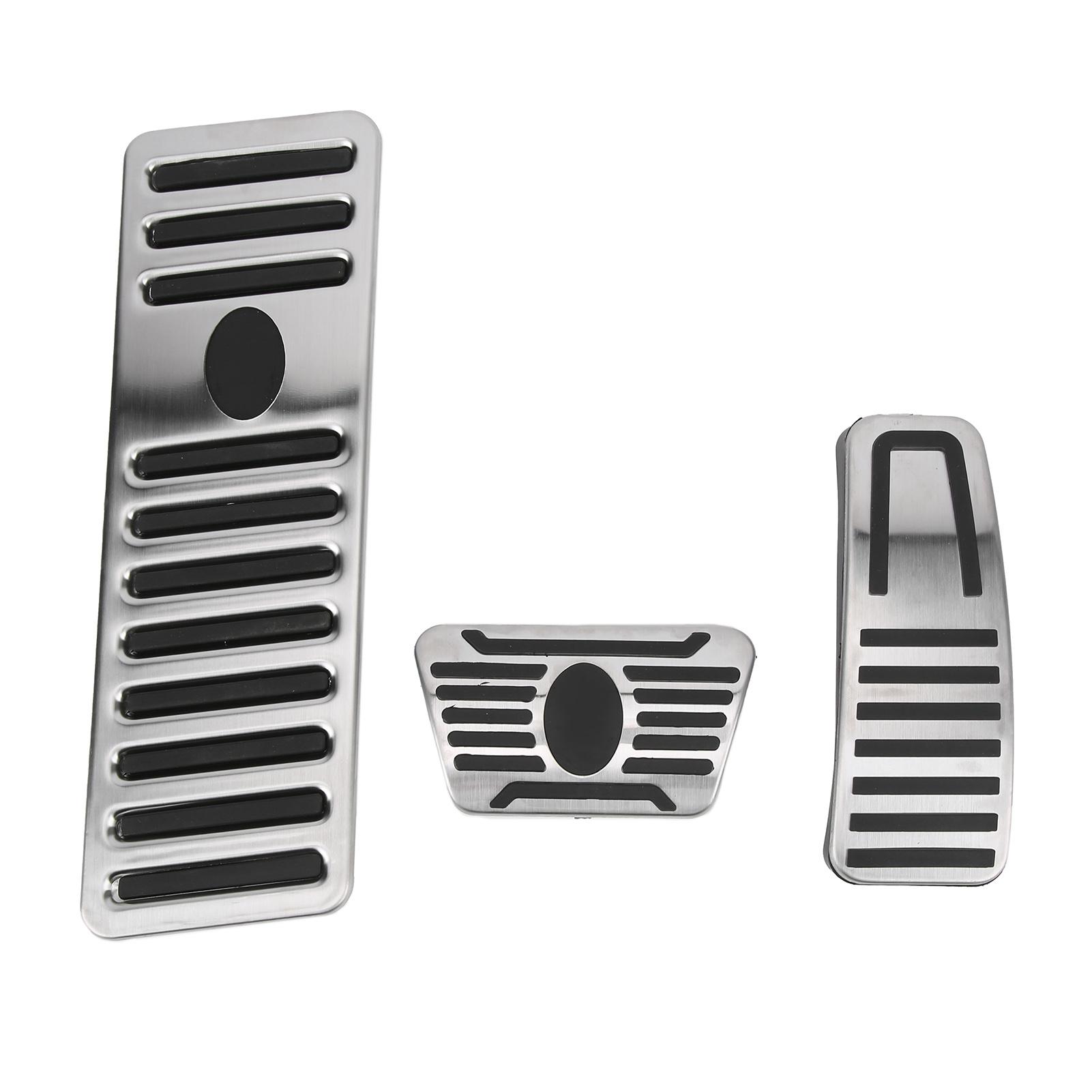 3pcs Accelerator Brake Pedals Foot Rest Plate Waterproof Fireproof Replacement for Maserati Ghibli 2014‑2017