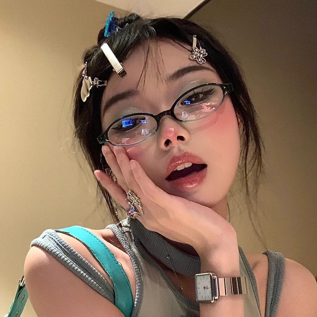 Vintage Oval Small Frame Antiblue Light Nearsighted Eyewear Finished Ladies Myopia Glasses Prescription Minus Diopter Eyeglasses