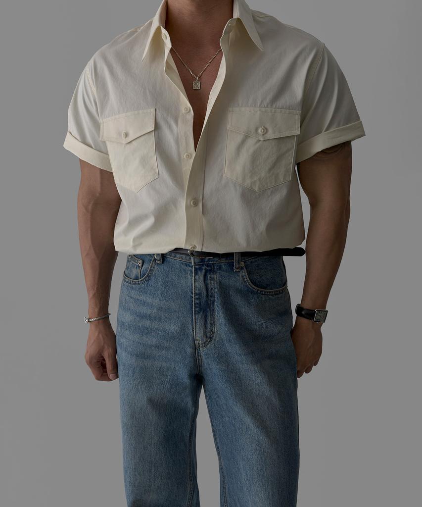 Baulopeulodeogteu Standard Two-Pocket Half Shirt [Ivory]
