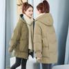 2024 Women's Mid-Length Down Cotton Jacket: Korean Style, Loose, Thick, Casual Winter Coat