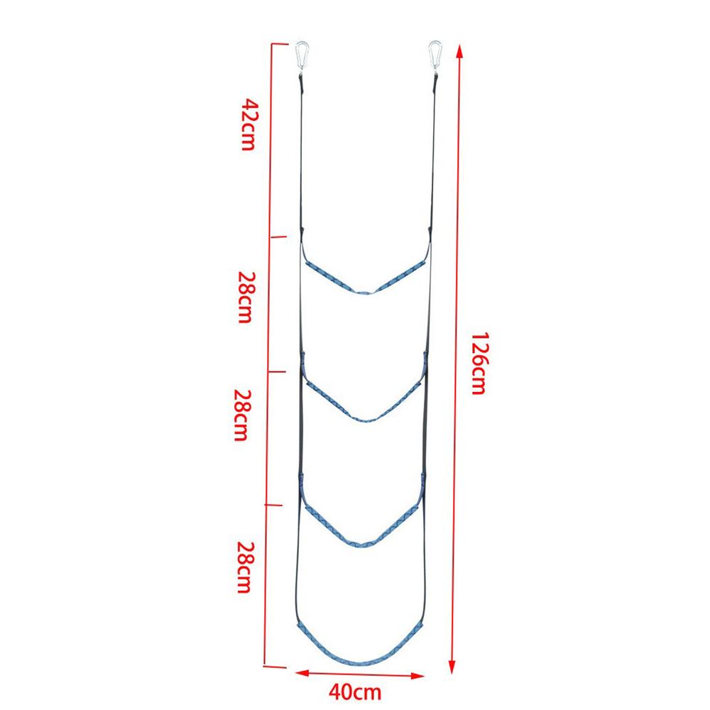 

4-ступенчатая веревочная лестница для лодок для надувных лодок, рыболовных лодок, каяков, моторных лодок
