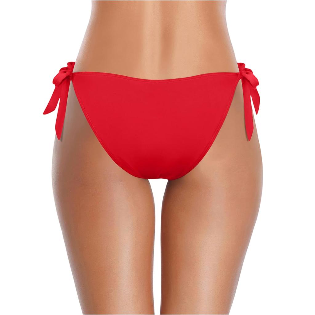Damen Bikinihose mit mittlerer Taille und seitlicher Bindung