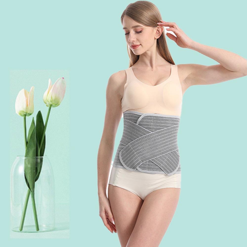 

Дышащий бандаж для восстановления тела на живот, бандаж для живота, абдоминальная поддержка, послеоперационный абдоминальный бандаж XL(120cm) серый