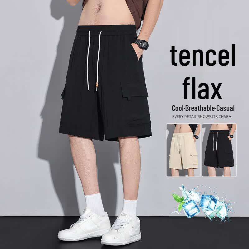VUUG Men s Tencel Linen Ice Cool Cargo Shorts L