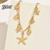 Holiday Style Necklace Summer Beach Necklace Shell Conch Starfish Charms
