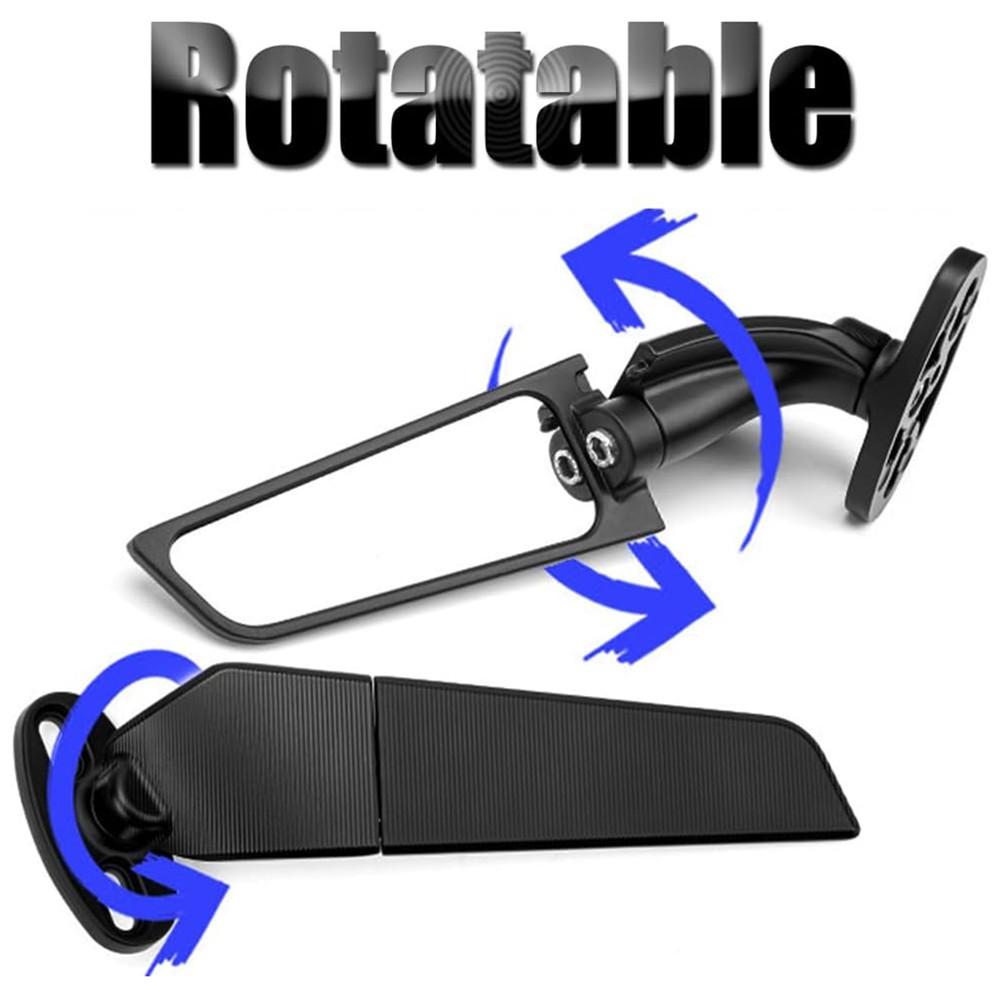 For Suzuki GSXR 600 750 1000 GSX1300R GSX650F GSX-R Motorcycle Mirror Modified Wind Wing Adjustable Rotating Rearview Mirror