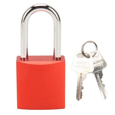 Safety Padlock Industrial Aluminum Steel Lock Beam Anodized Isolation Lockout Padlock Red for
