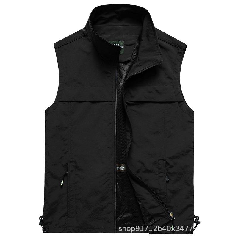 Men's Lightweight Outdoor Photography & Fishing Vest for Middle-Aged & Elderly - Spring/Autumn/Summer Wear