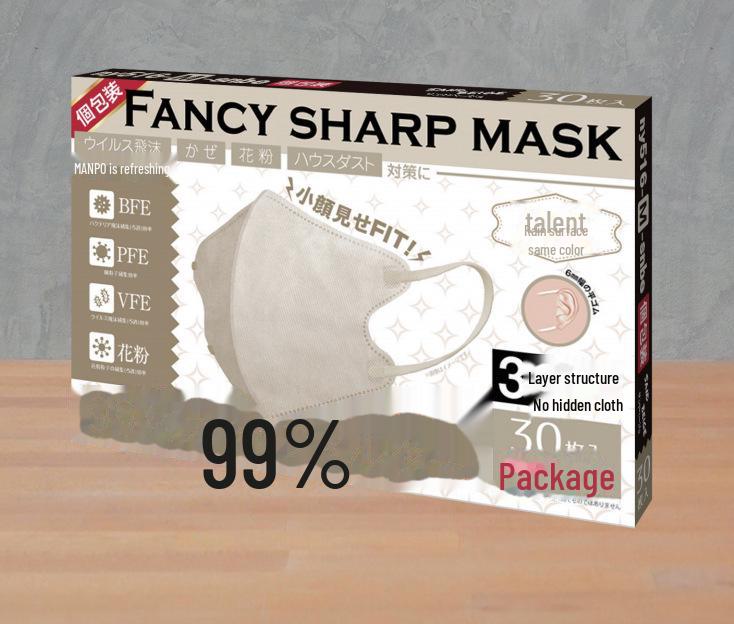 

3D стерео солнцезащитная маска: Тонкий, цветной, дышащий, с защитой от ушей, полностью японская упаковка Medium