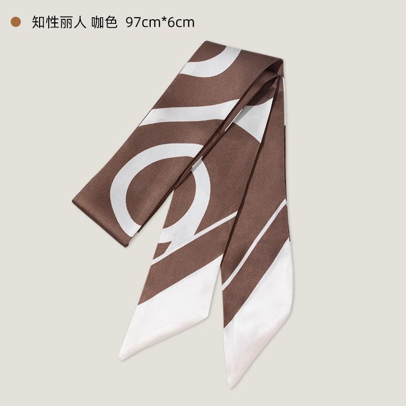 100% Pure Silk Scarf Women Lightweight Long Wrap Elegant Headband Stylish Accessory Fashion