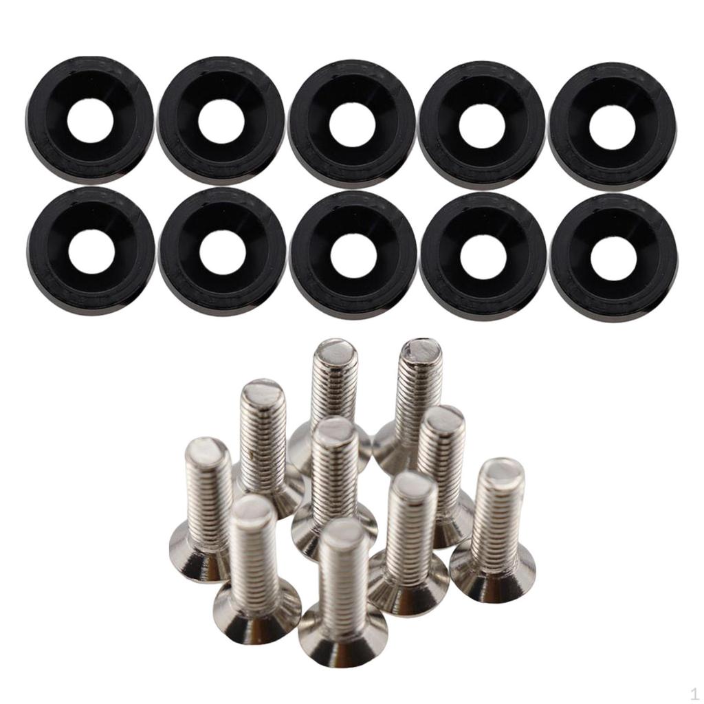 Pieces M6 Car Modification Screws Gasket Set, s Washer , Engine Concave