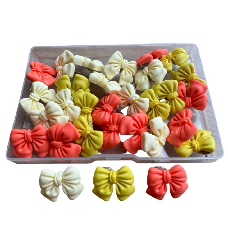 School Classroom Stationery Push Pins Push Pins Colorful Bowknot Design Bulletin Boards Wall Art Wall Mounting Tacks Set