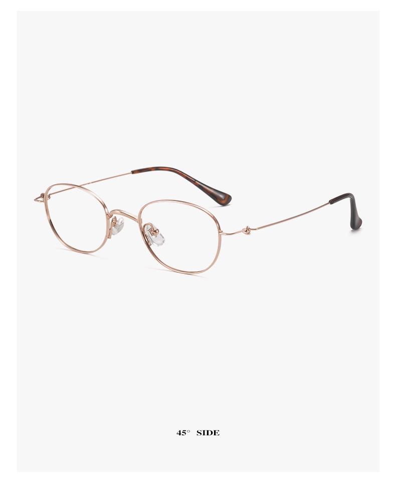 Louis Oval Pure Titanium Glasses - Small Frame, Screwless 47 Mm, High-End Nerd Style, Cold Aesthetic