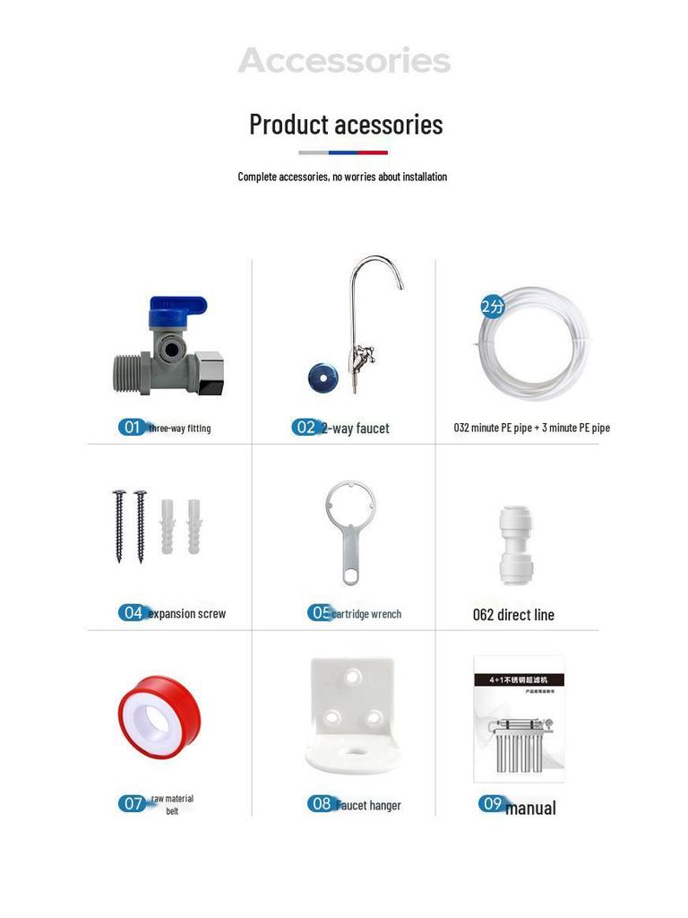 Five-Stage Stainless Steel Whole House Ultrafiltration Water Purifier for Direct Drinking