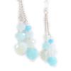 Les Trésors De Lily [J8548] - Opalescent Blue 'Mineralia' Designer Earrings