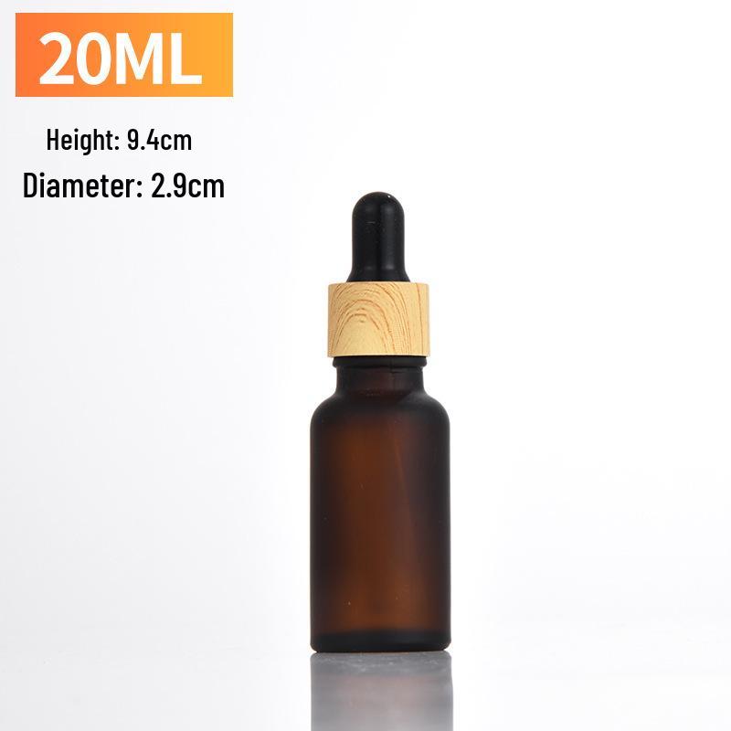 5ml/30ml/100ml Frosted Essential Oil Dropper Bottles with Wood Grain Ring