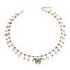 Dopamine Color Butterfly Necklace Female Tassel Clavicle Chain Design Neck Chain Accessories