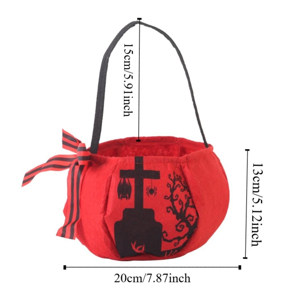 Trick or Treat Halloween Candy Bag Storage Handbag Party Supplies Sugar Pocket Pumpkin Ghost Bat Pumpkin Sugar Bag Gift