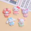 10 Pcs New Kawaii Cartoon Cute Bow Animal Series Resin Scrapbook Diy  Bow Decor Accessories Crafts A141
